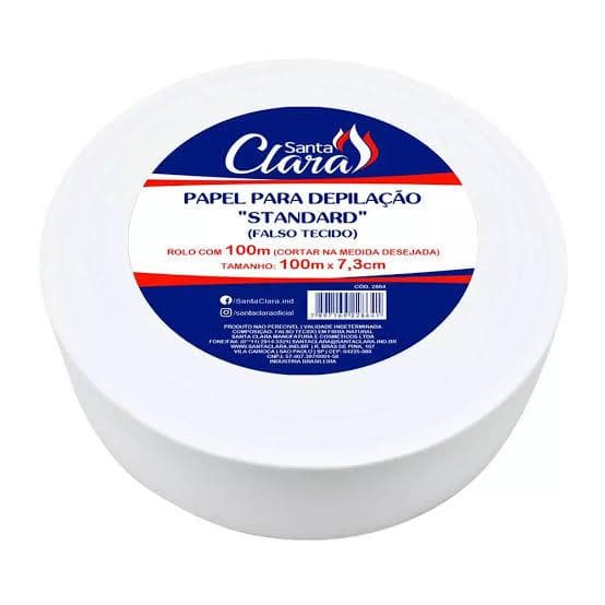 Rolo De Papel Para Depilação Standard Falso Tecido Santa Clara 100 Metros