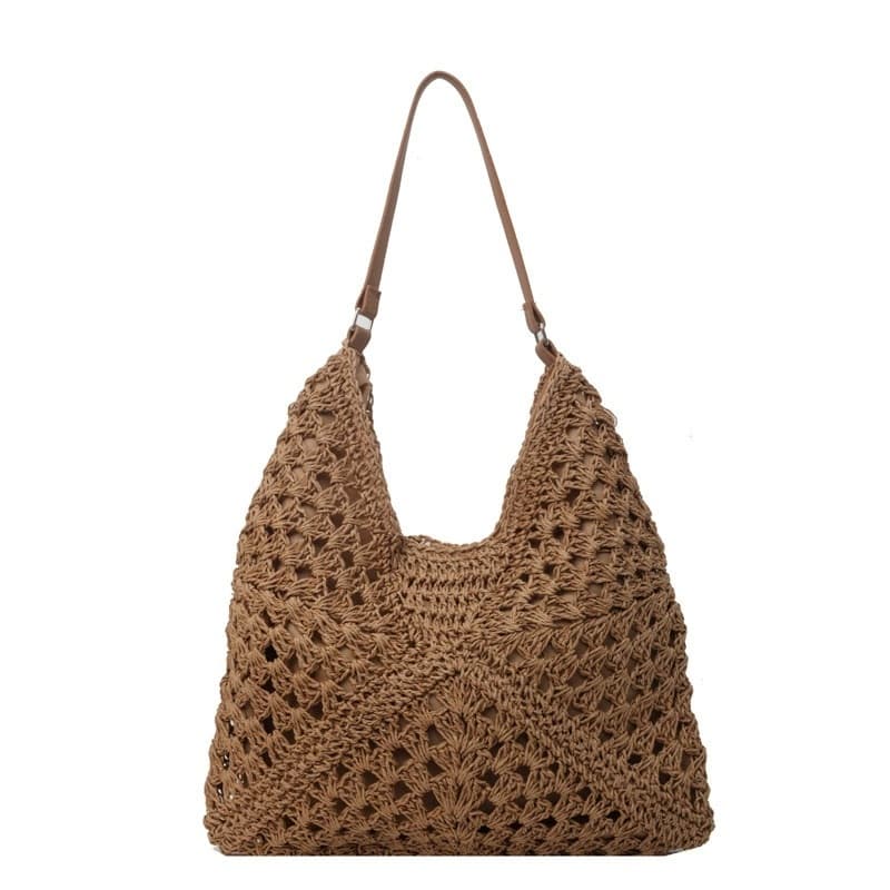 bolsa de praia feminina bolsas femininas de ombro bolsa de palha chique bolsa transversal feminino Design com aberturas