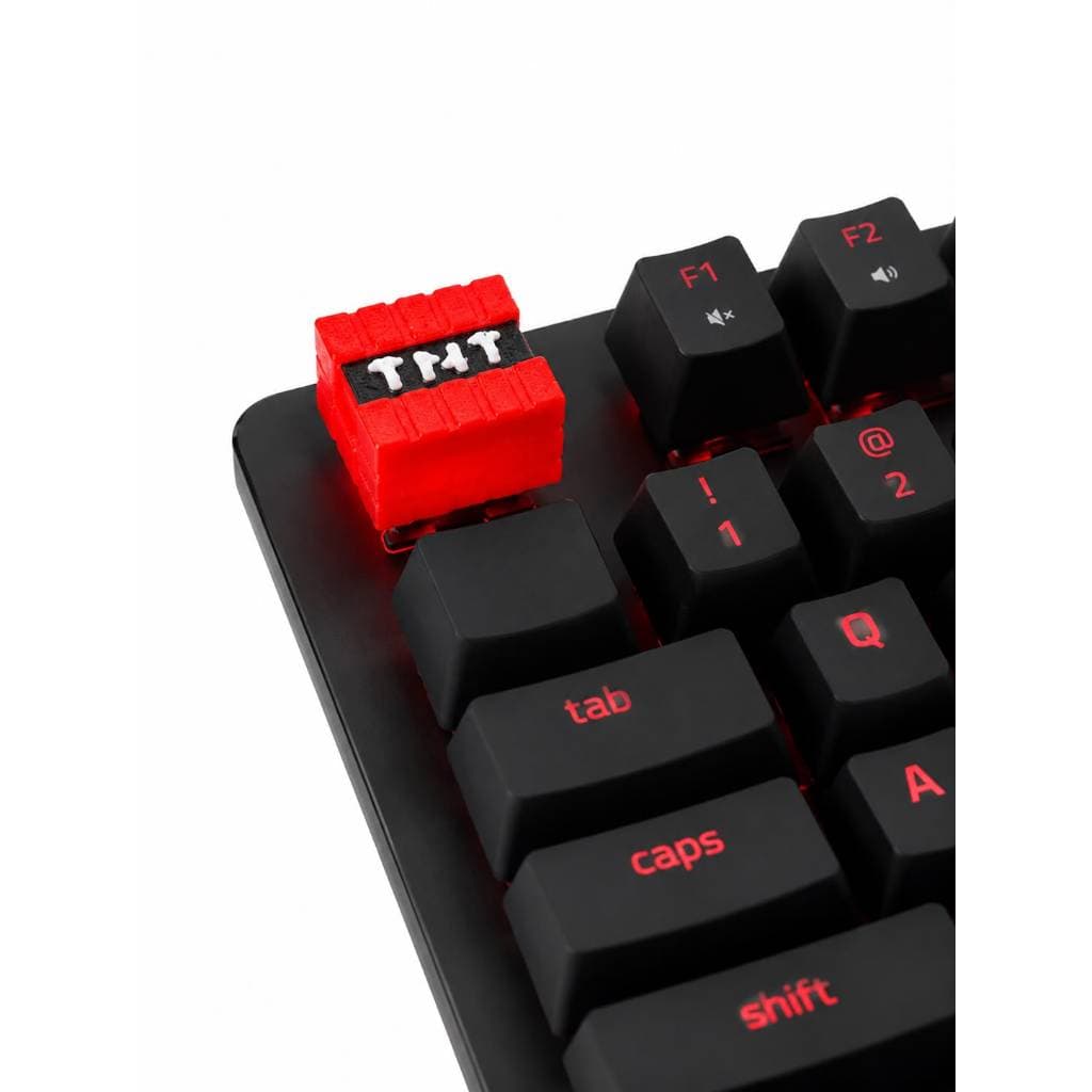 Keycap Minecraft Bloco TNT Keycap Cherry MX Teclado Mecânico Gamer Geek