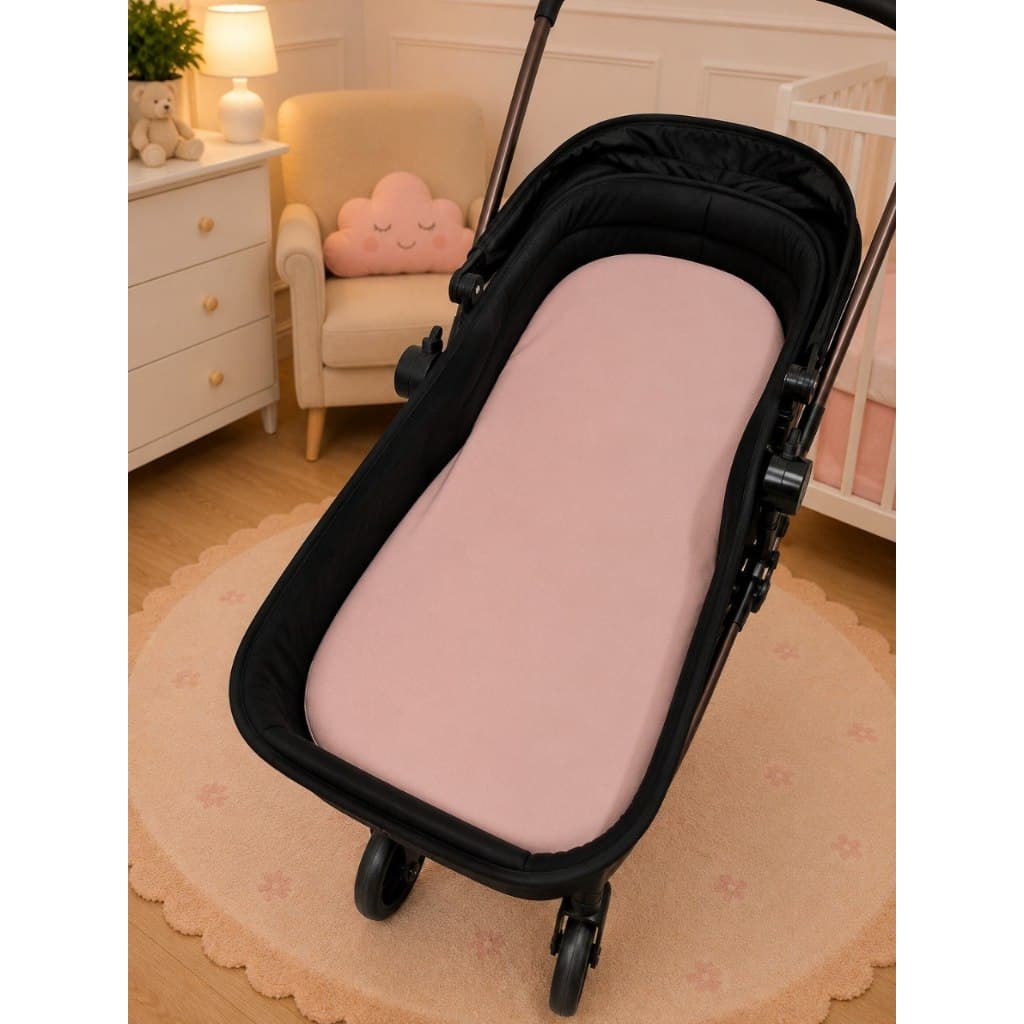 Colchão para Carrinho Moisés Universal 5cm com Capa Removível 100% Algodão Lavável Conforto Premium para Bebê