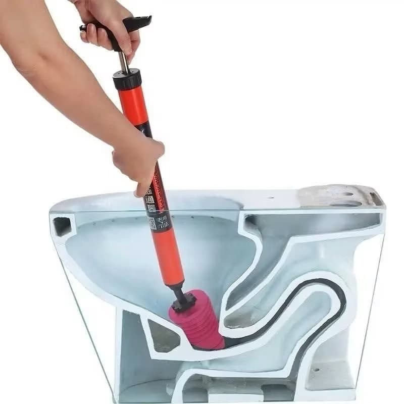 Desentupidor de Vaso Pia Sanitários Alta Pressão Com Borracha 150mm Tipo Bomba de SucçãoAço inoxidável Envio Imediato