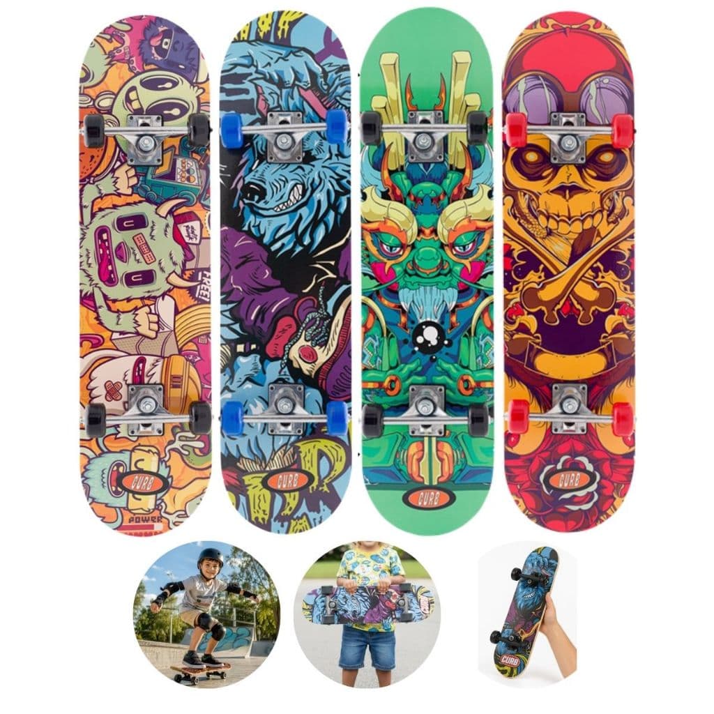 Skate Iniciante Infantil Treinamento Resistente até 30Kg Radical - Curb
