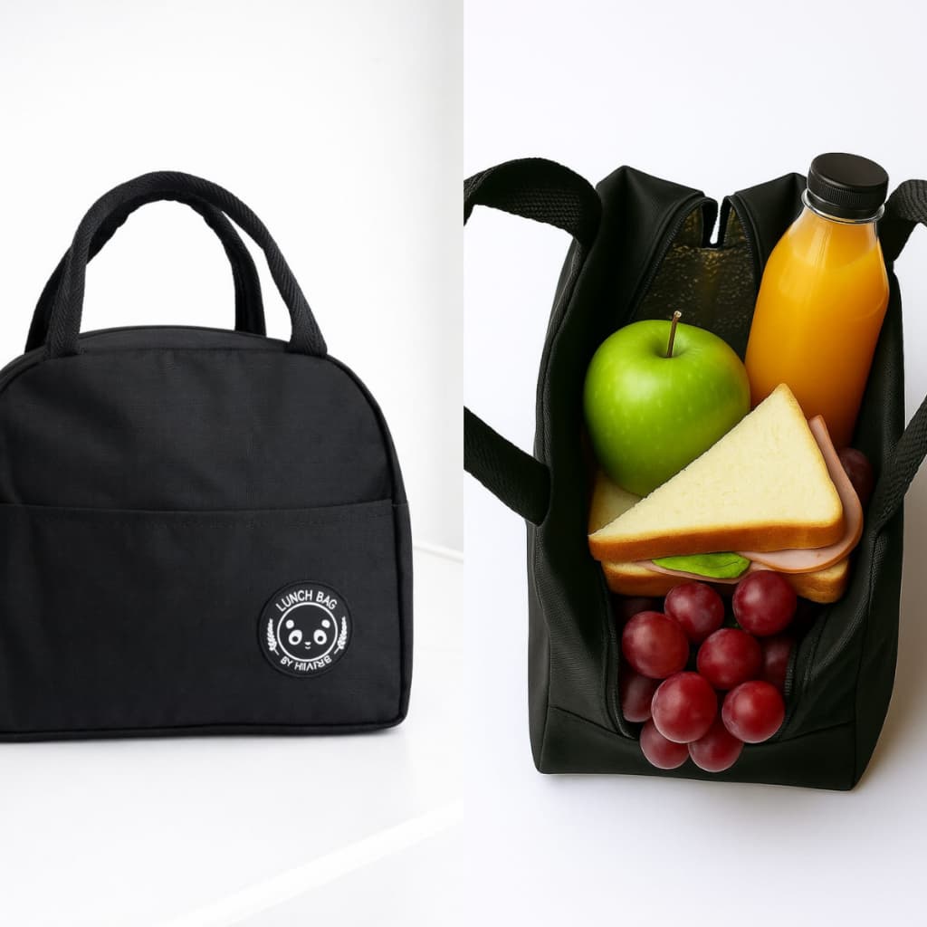 Bolsa Termica Lancheira Marmiteira Merendeira Impermeavel com Bolso externo Lisa