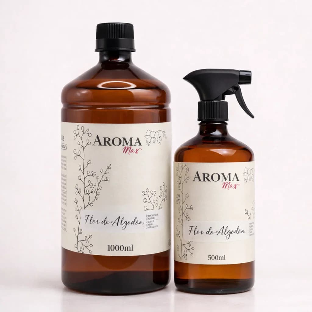 Kit Água Perfumada Flor de Algodão 1,5 Lts  Residencial p/ Roupas, Tecidos, Ambientes - Aroma Max