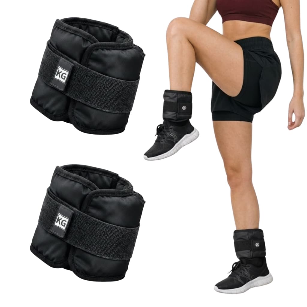Caneleira de Peso Exercícios Musculação Par Tornozeleiras Fitness Academia Velcro Reforçado
