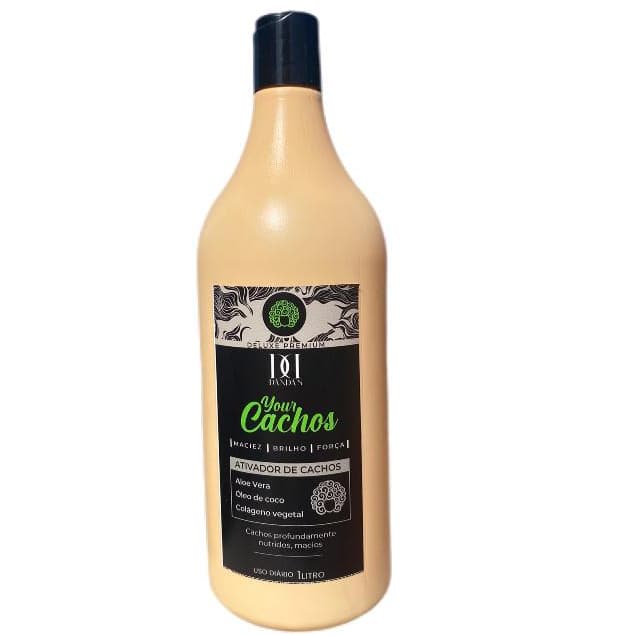 CREME DE PENTEAR ATIVADOR E MODELADOR PARA CABELOS  CACHEADOS - YOUR CACHOS 1L DANDAS - USO DIARIO