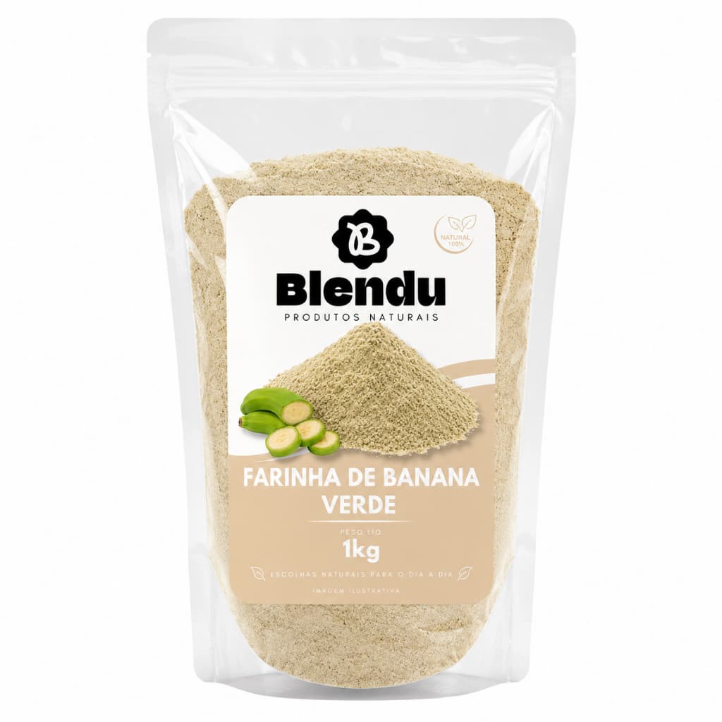 Farinha de Banana Verde Natural Premium 250g 500g ou 1kg