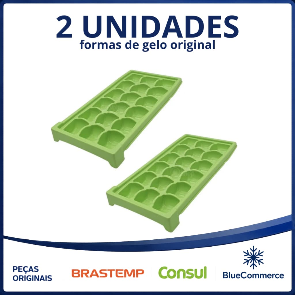 Kit Formas De Gelo Verde Geladeira Consul ORIGINAL CRM50,CRM51,CRM52,CRM54,CRM55,CRM56,CRM38