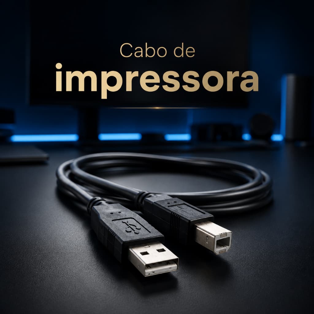 Cabo USB Interface de Áudio Mesa de Som Pedal Impressora 2.0 A-B 1.5m Compatível Com Epson, HP, Canon, Sony