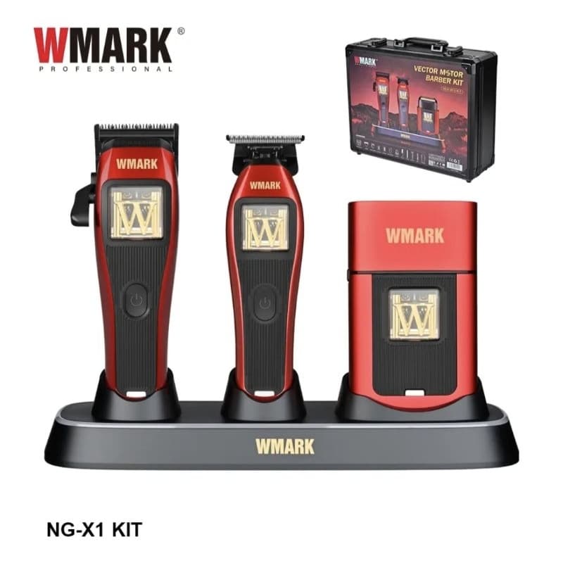 WMARK NG-X1 KIT Kit profissional de barbeiro com motor vetorial