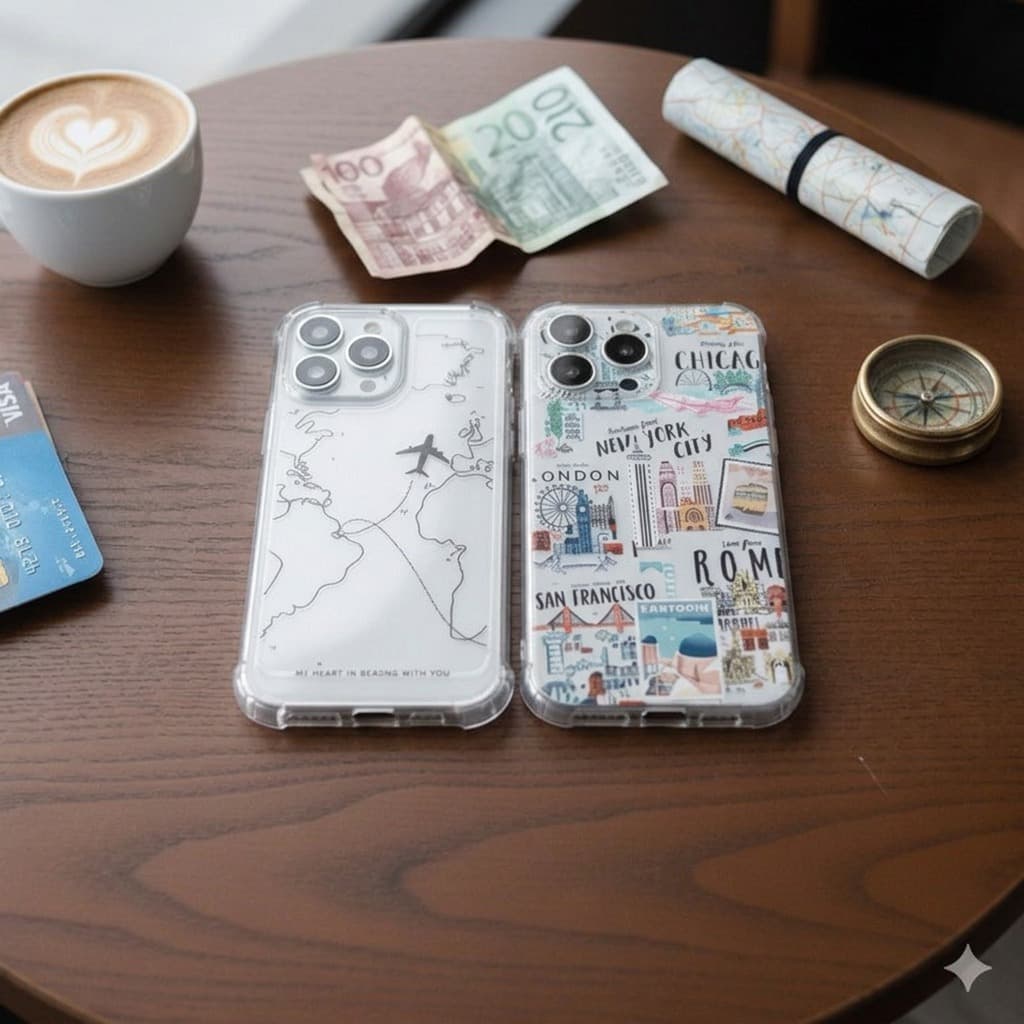 CAPINHA CAPA VIAGENS, TRANSPARENTE RESISTENTE TPU,  IPHONE XR 11 12 13 14 15 16 17 Pro MAX