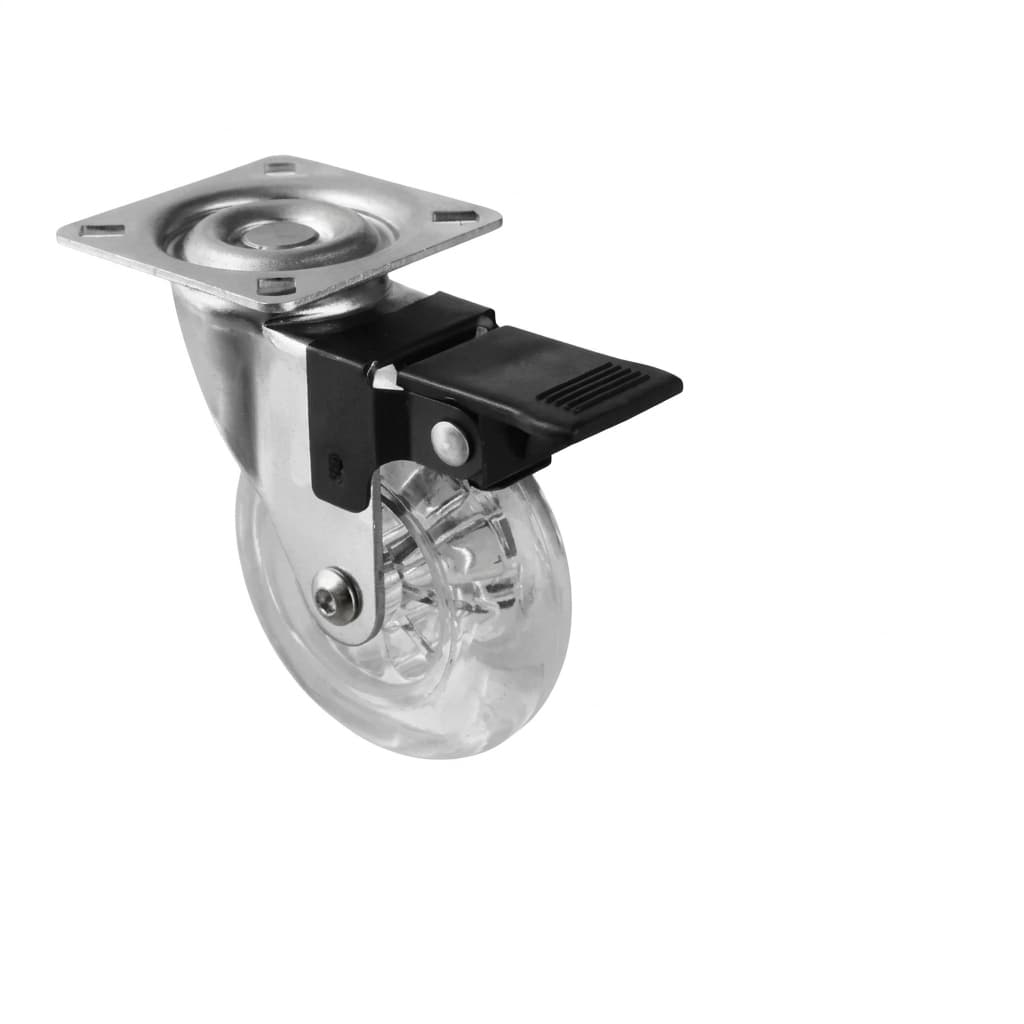 Rodizios Silicone 50mm com Freio 50 KG 2 Unidades