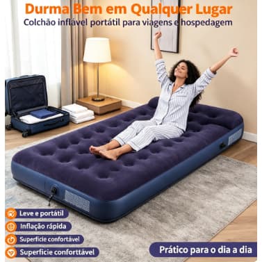 Colchão inflável de veludo para uso externo Colchão inflável Cama inflável para camping，Colchonete de acampamento