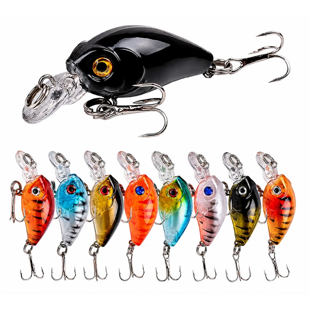 Isca Artificial Crankbait Mini 4,5cm 3,5g  Nado Realista e Alta Performance cores variadas