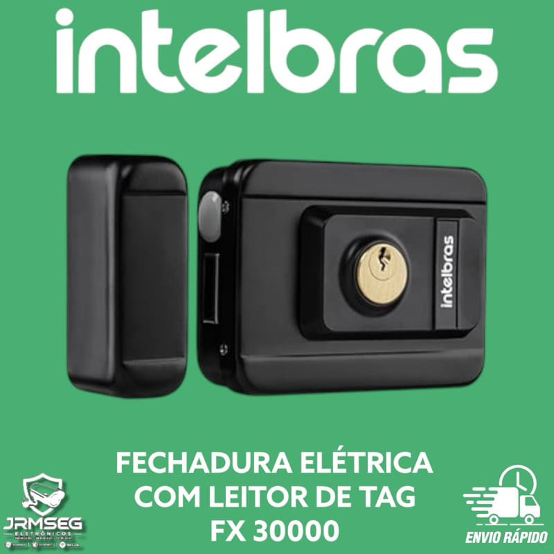 FX 3000 MF Fechadura elétrica com leitor de tag Intelbras