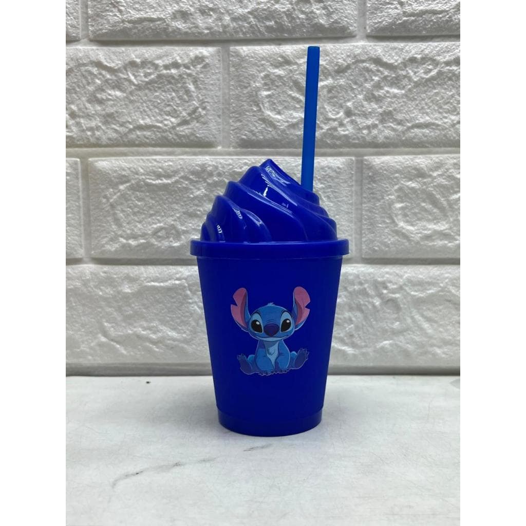 10 Copos 370ml Stich Personalizado com Adesivo DTF uv