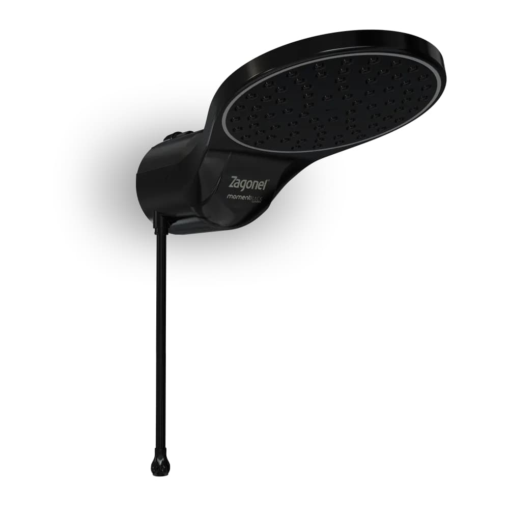 Chuveiro para banheiro Ducha Moment Black Eletrônica 110v 5500w Zagonel Chuveiro Elétrico Preto