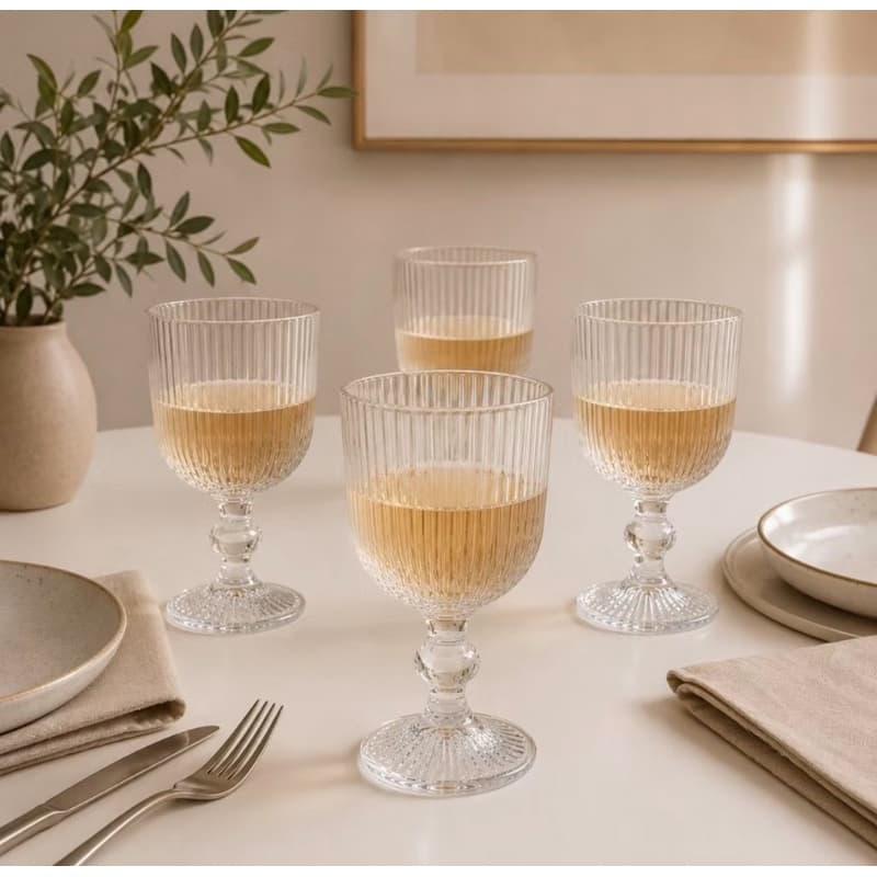 Jogo de 4 Taças Cameratta 360ml Gamma - Vinho, Sucos, Água, Refrigerante - Taça Moderna, Mesa Posta