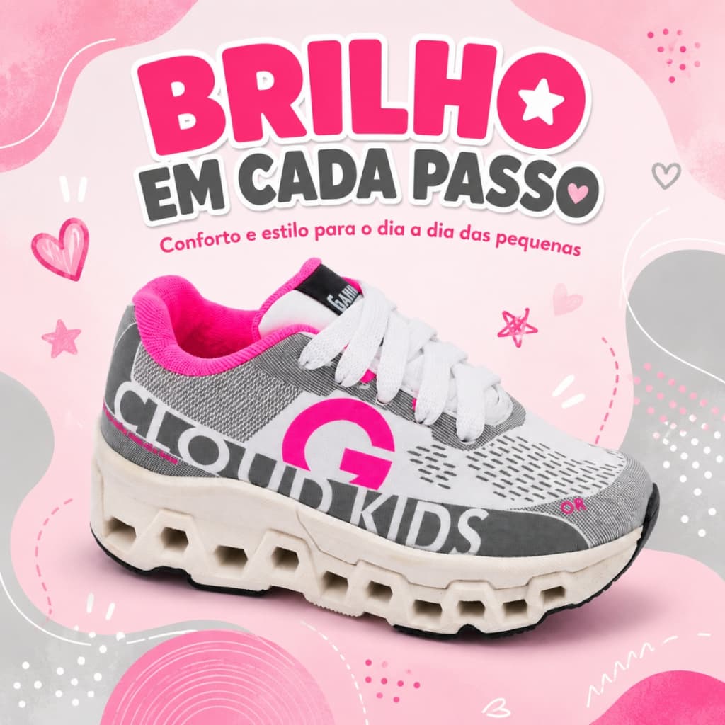 Tênis Infantil Menino Menina Esportivo Confortável Durável Leve Resistente Original Para Escola Diária 26 AO 33