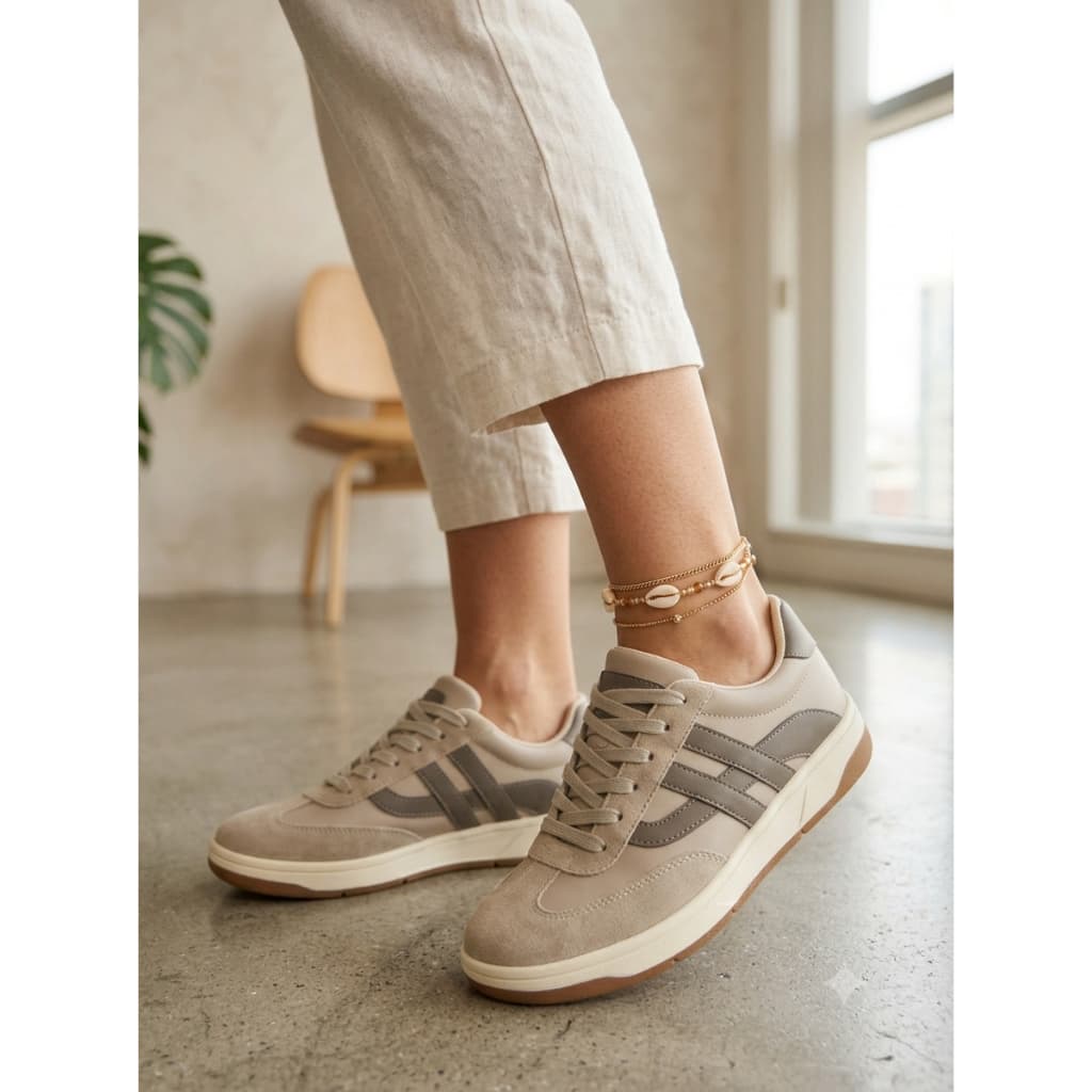 Tênis Casual Feminino Couro Ecológico Branco e Preto Ortopédico Leve Premium Academia Treino sapato feminino