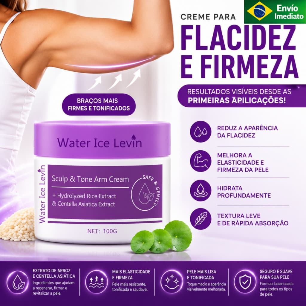 Creme Firmador Para os Braços Tchau Pelanca Crioterápico Extrato de Arroz e Centelha Asiática