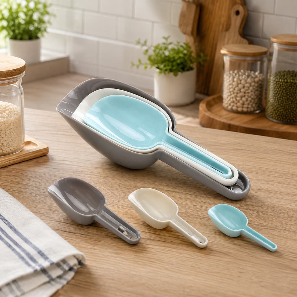Kit 3 Conchas p/ Gelo e Cereais Conjunto Completo p/ Servir Alimentos Envio Aleatório