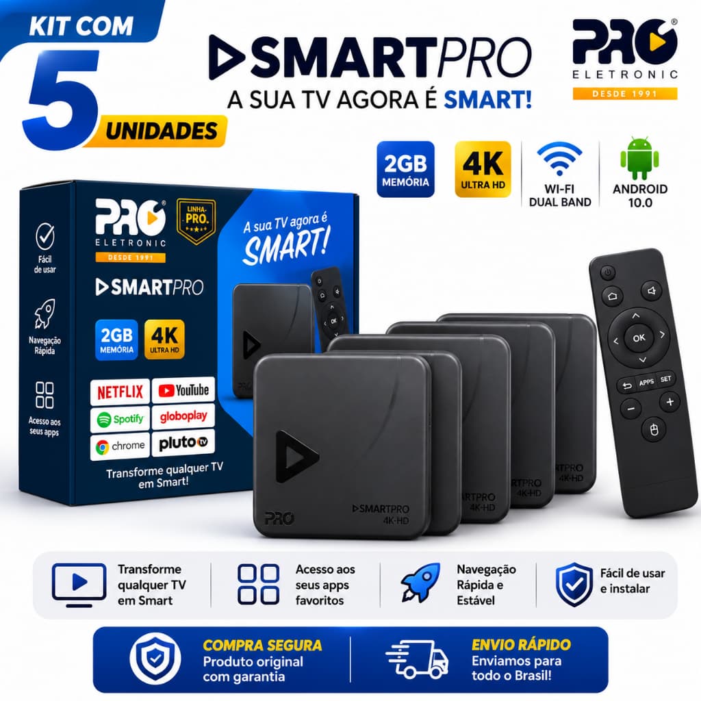 Kit 5 Conversores Smart PRO Proeletronic Original