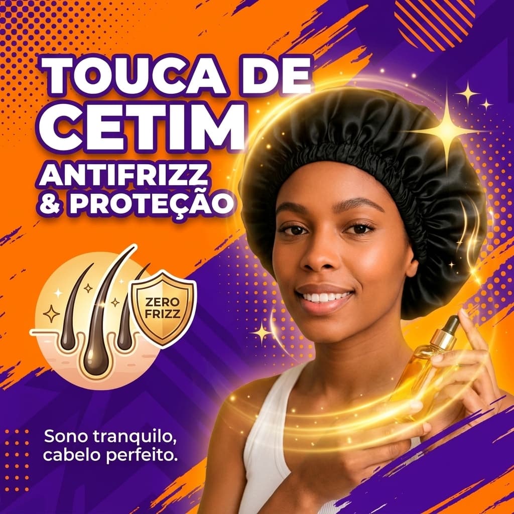 Toucas Cetim Premium Unissex Anti Frizz Evita o embaraço dos fios Mantém a hidratação natural