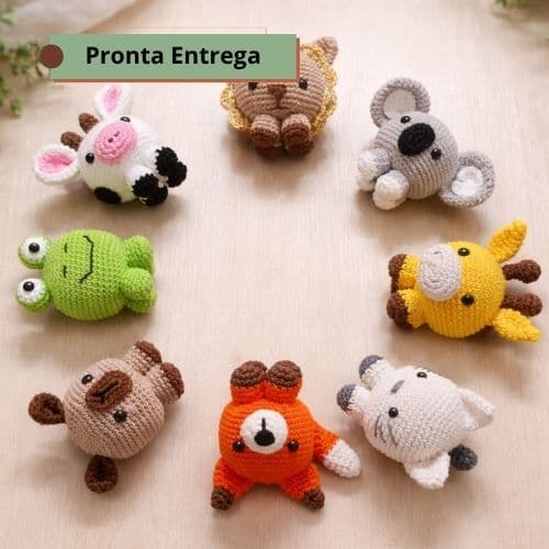 Mini Pets em Amigurumi Artesanal | Bichinhos de Crochê Feitos à Mão para Colecionar