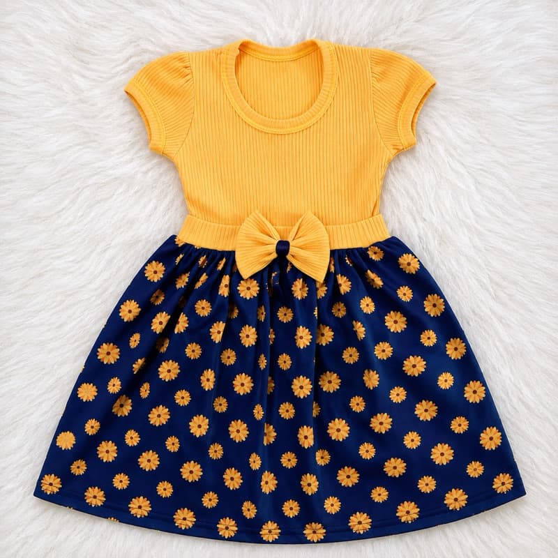 Vestido Festa Infantil Girassol Menina