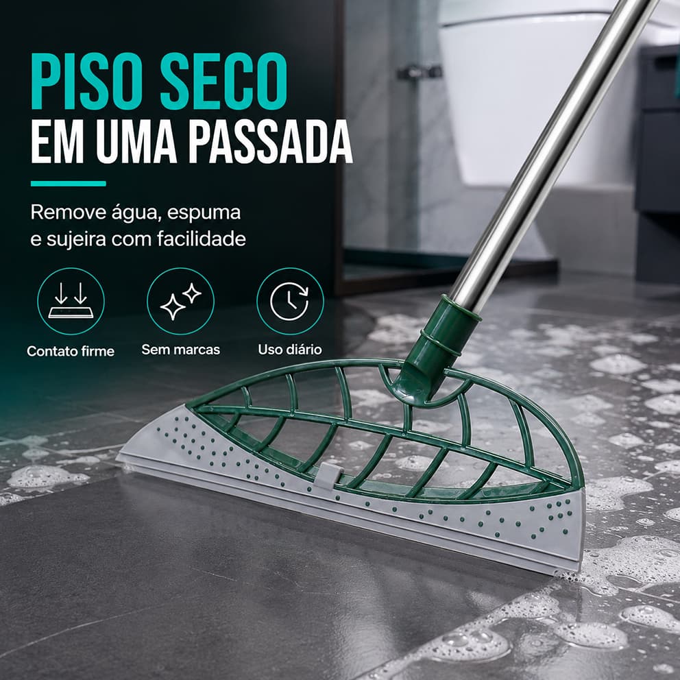 Vassoura Mágica de Silicone Multiuso, Secagem Rápida, Remove Pelos e Poeira, para Banheiro, Pisos e Superfícies Doméstic