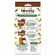 Mini Lenços Umedecidos Micelar Demaquilante Lovely  Kiwi / Coco 1 uni.
