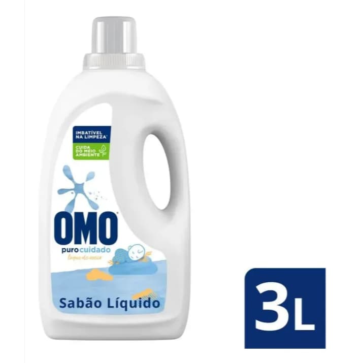 Lava Roupas Líquido Puro Cuidado 3l Omo