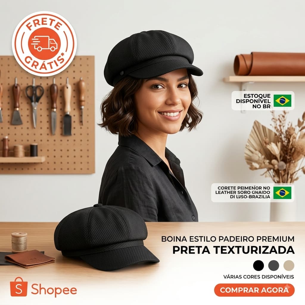 Boina Unissex Estilo Retrô Francesa Europeu Qualidade Premium Conforto Para Homens e Mulheres
