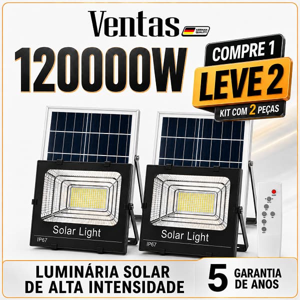 Ventas 120000W Refletor Solar LED Com Placa Solar E Controle Remoto IP67 À Prova D'Água Para Jardim Garagem Área Externa