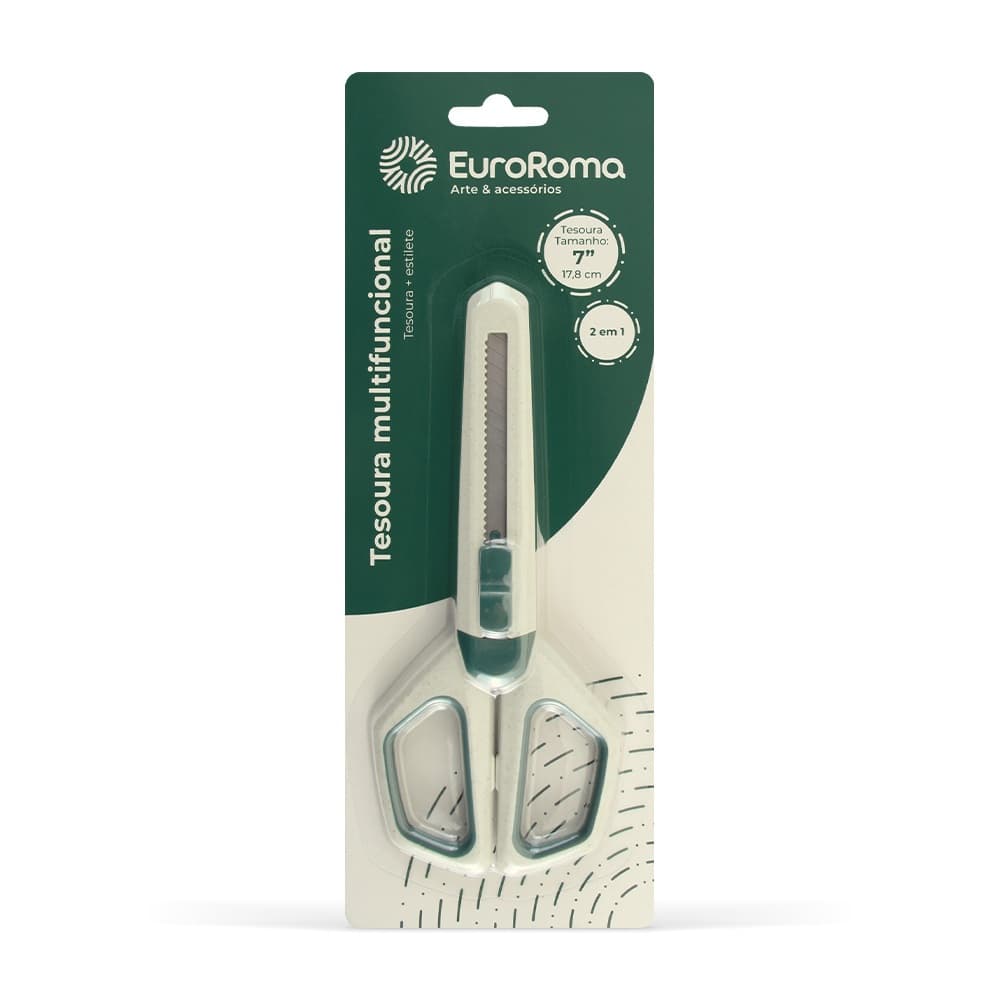 Tesoura Estilete Multifuncional / Verde Musgo- Euroroma