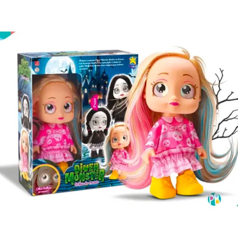 Boneca Diver Monster Brilha no Escuro Loira Ref 8362