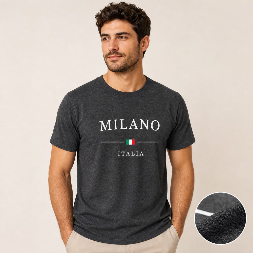 Camiseta Masculina Milano Italia Algodão Premium Lançamento Envio Imediato