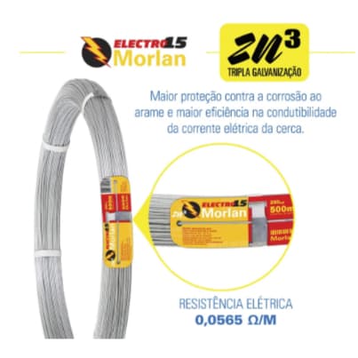 Arame Morlan para Cerca Elétrica Electro Fio 15 500m