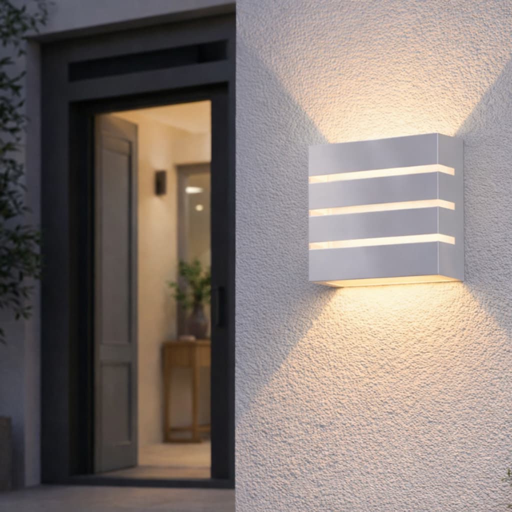 Arandela 3 Frisos Luminária Parede Slim Moderna Externa Interna 2 Fachos para Muro Bivolt Acabamento