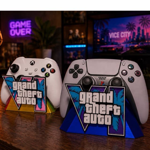 Suporte para Controle Gamer GTA 6 | Porta Controle PS5 PS4 Xbox | Decoração Setup Gamer | Suporte Controle Videogame