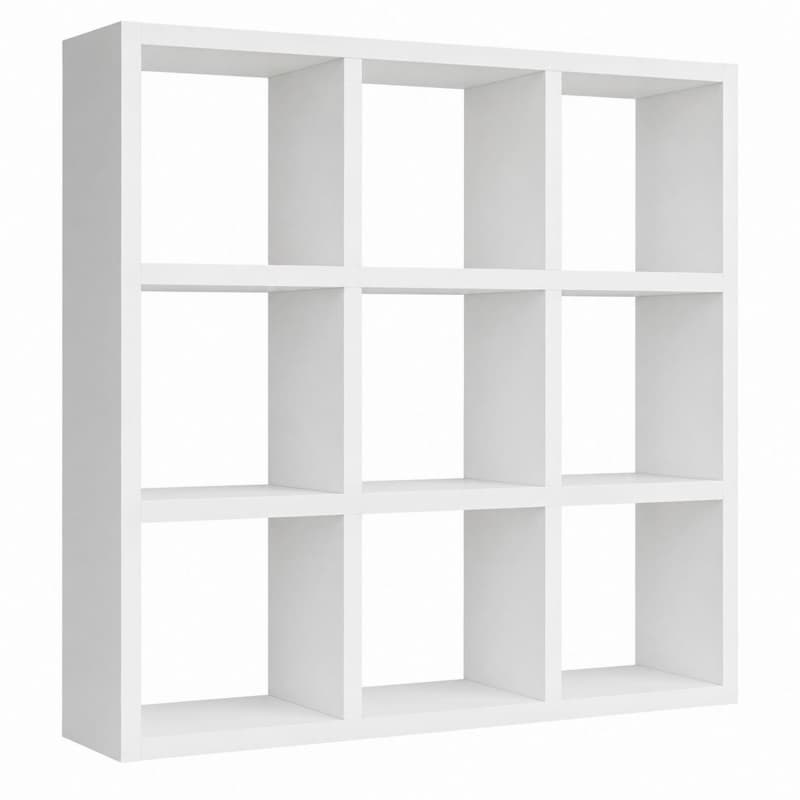 Kit Nicho Toalheiro 9 Nichos MDF Branco 60x60x20cm Organizador Banheiro
