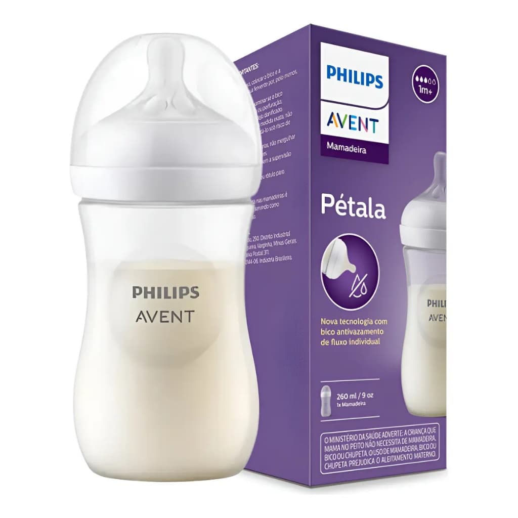 Mamadeira Pétala 3.0 260ml Bico N1 Transparent Philips Avent Cor Transparentev