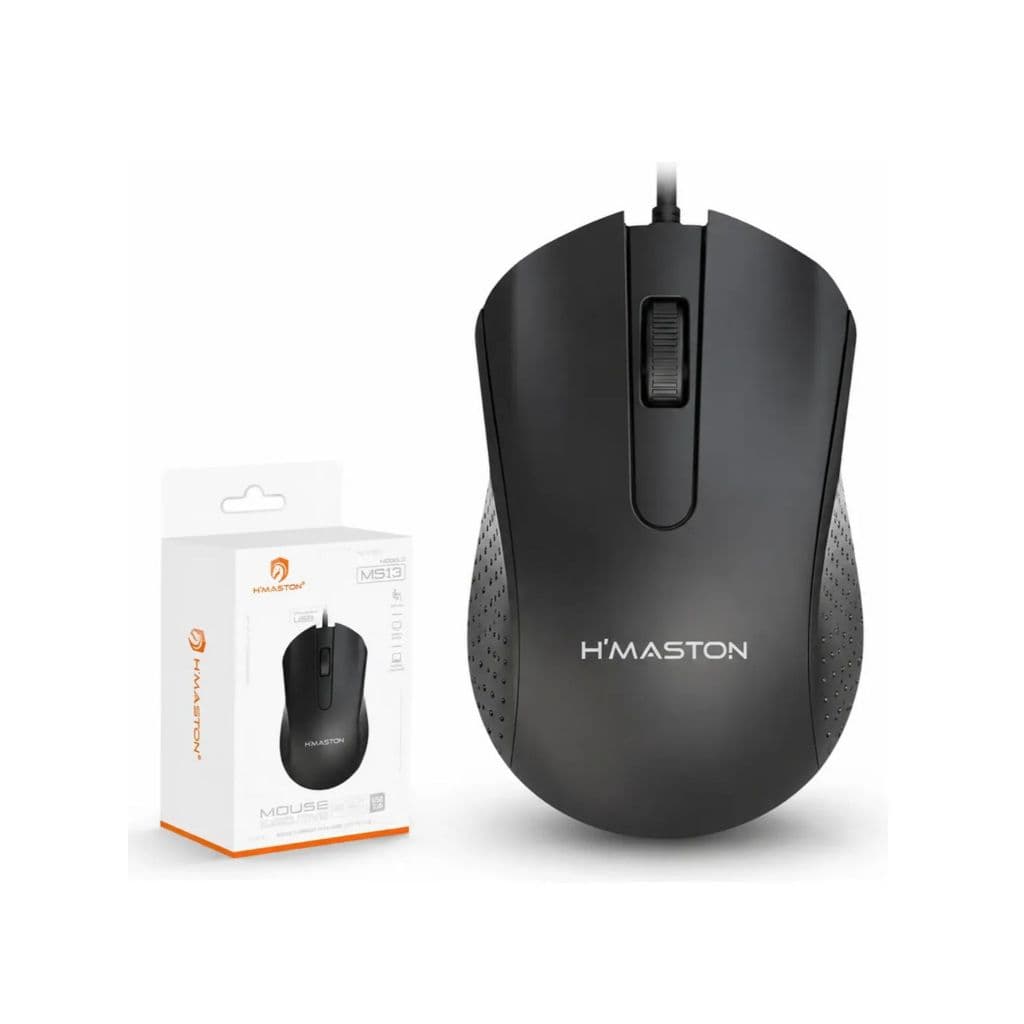 Mouse Com Fio USB MS13 H'maston Com Led Mouse Gamer 3 Botões 1.25M De Fio Universal Clique Rápido Para Jogos Escritório