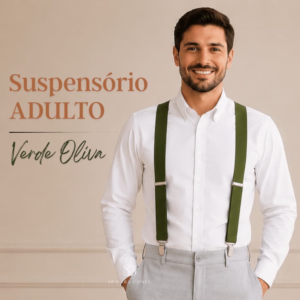 Suspensório Verde Oliva Adulto