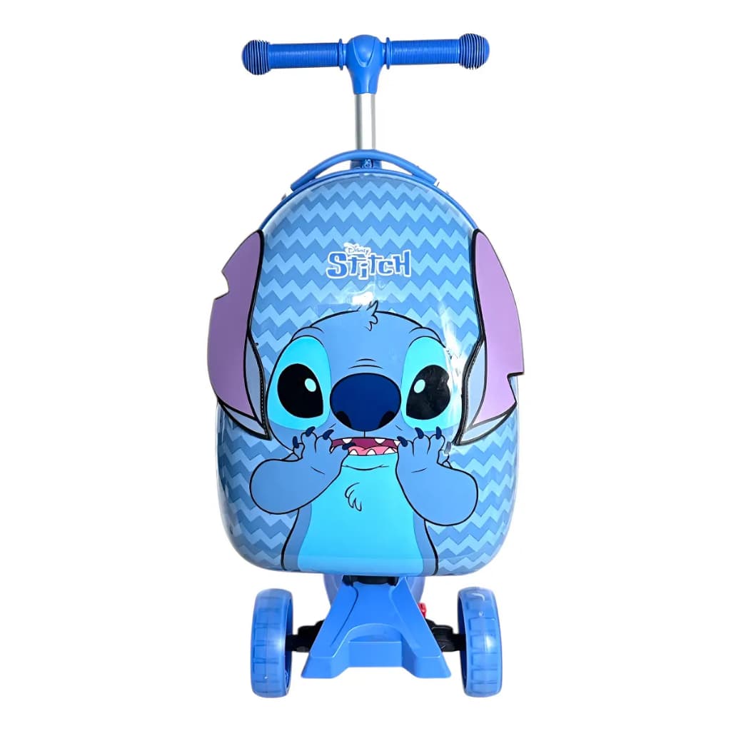🎒💙 Mochila Infantil Stitch Disney Patinete Escolar – Cor Azul