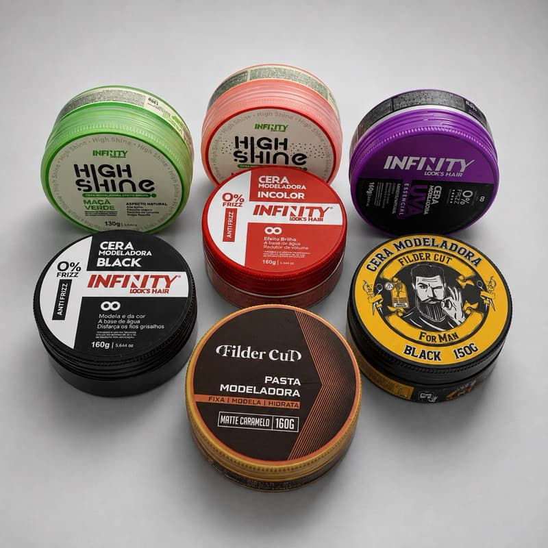 Pomada Modeladora Cera Cabelo Masculino 160g Alta Fixação Efeito Matte brilhoso natural Profissional