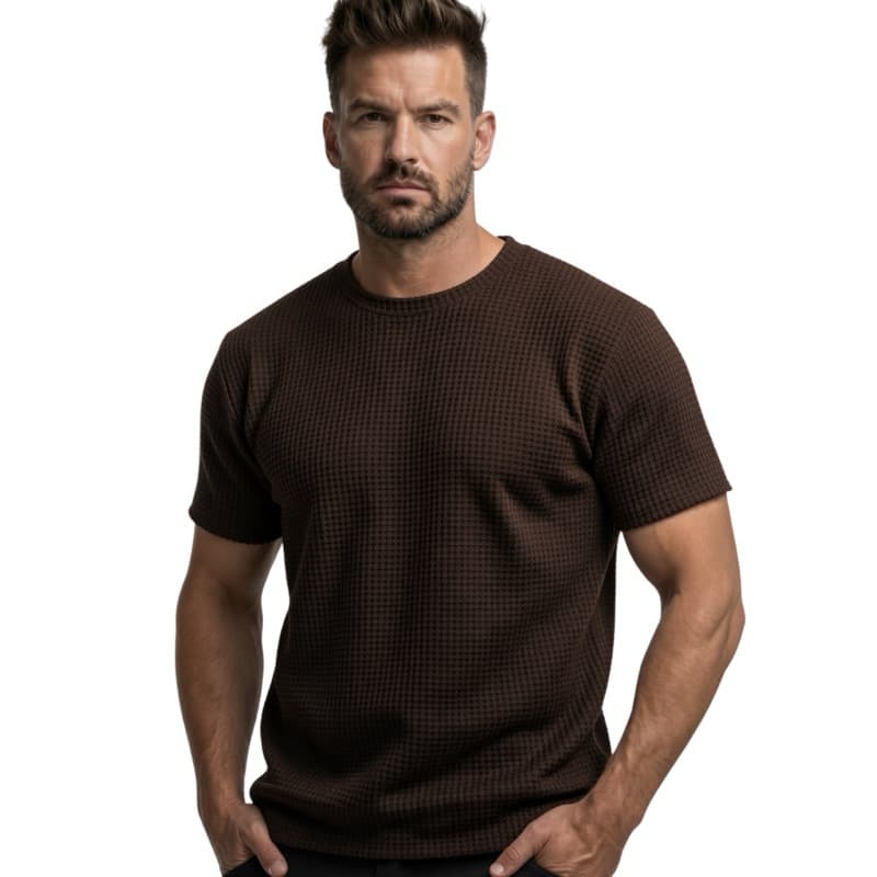 Camiseta  Texturizada Reta Básica Premium Camiseta Masculina Algodao Básica Confortável Estilosa
