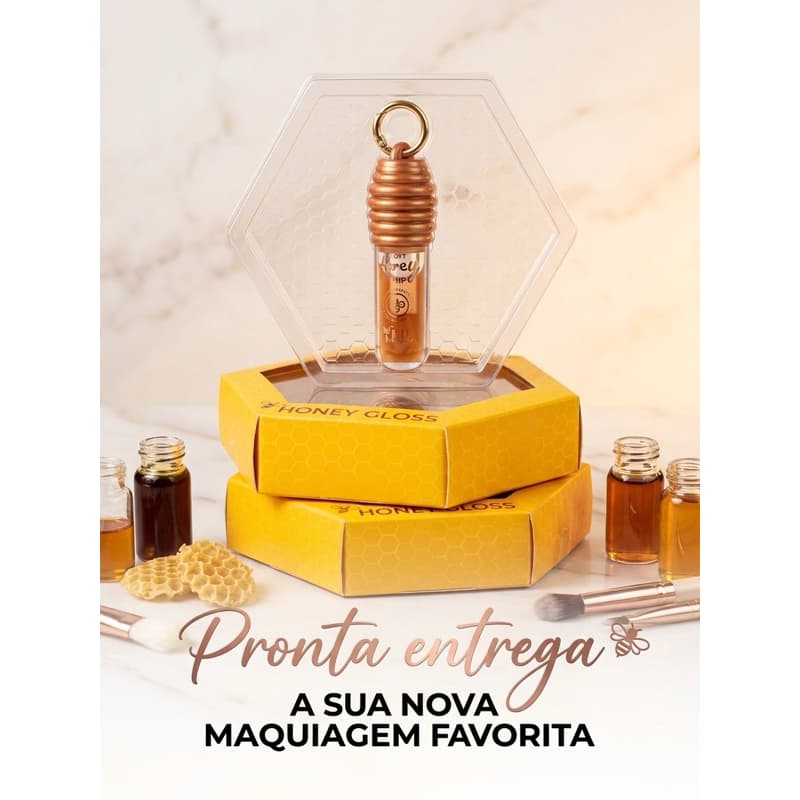 Honey Gloss Labial Mel | Brilho Intenso + Efeito Hidratante | Gloss Labial