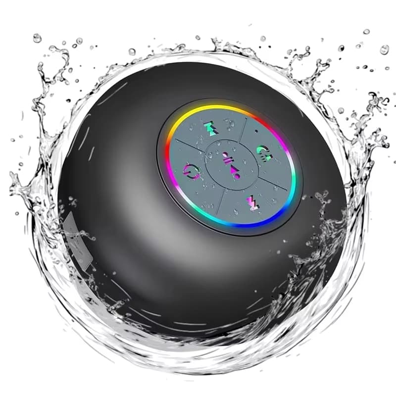 Mini Caixa De Som Bluetooth Prova D'Água Chuveiro Banheiro Piscina Com Ventosa Microfone Viva-Voz Subwoofer